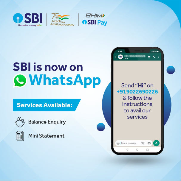 SBI Whatsapp Banking Service