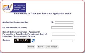 How To Track Pan Card From UTI Website