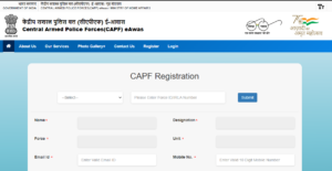 Capf eAwas Portal Registration Process